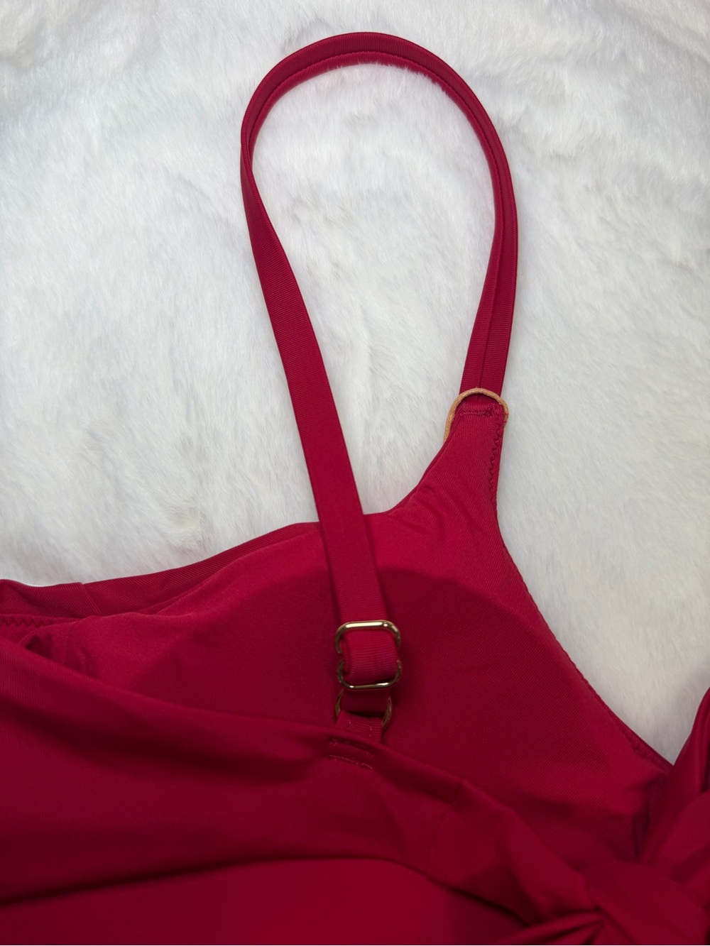 Quince Women’s Large Bikini Top Italian Scoop Neck Tie Back Bathing Suit Swim - Picture 6 of 7
